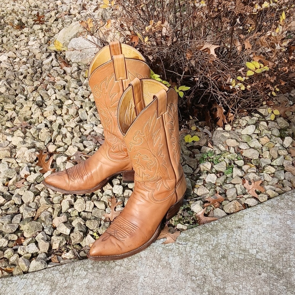 JUSTIN Womens Western Boots Sz 9.5B 2521 Honey Color - Picture 12 of 12